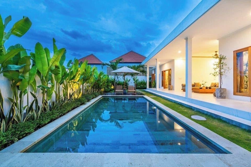 An enchanting space featuring a stunning swimming pool—where tropical style meets privacy for an unforgettable Bali experience. #Villa Tambora