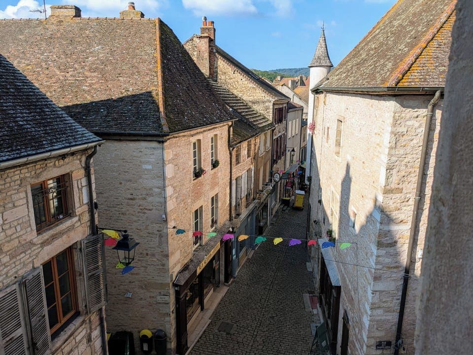 View from an upstairs window.