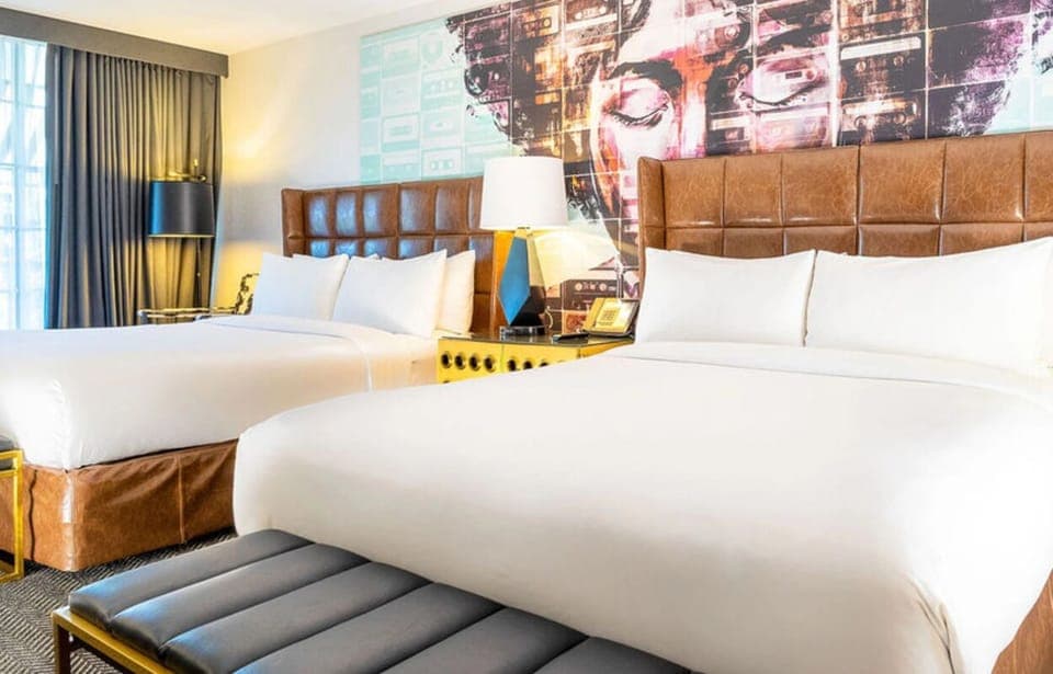 Relax in a bright room with extra space to spread out.