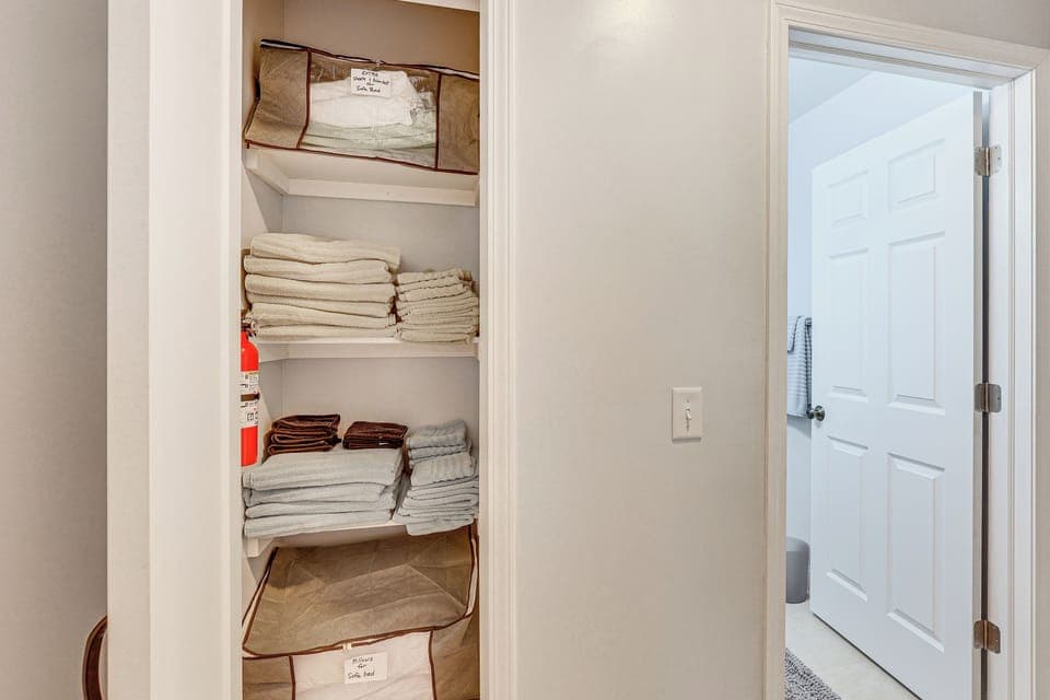 Closet | Washcloths & Extra Bedding Provided