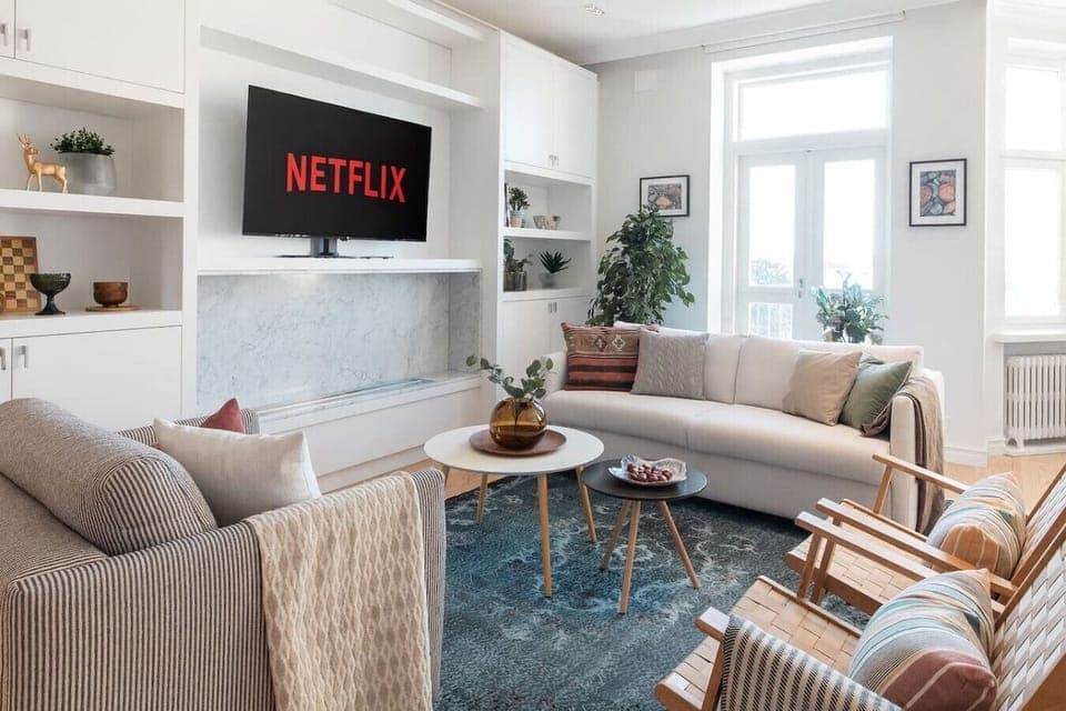 Stylish and serene — modern décor with soft textures and a calming palette. Every detail is curated to create an inviting ambiance that feels like home in the heart of Helsinki.