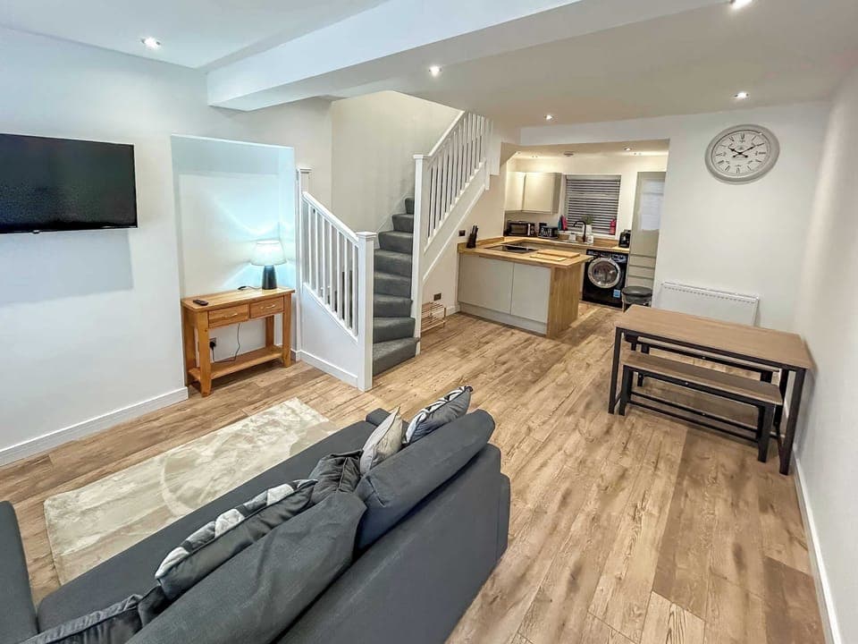 Open plan living and dining area