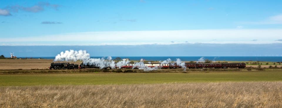 You can catch the Poppy Line steam train and take a ride to Weybourne and Sheringham - both children and adults will love it!