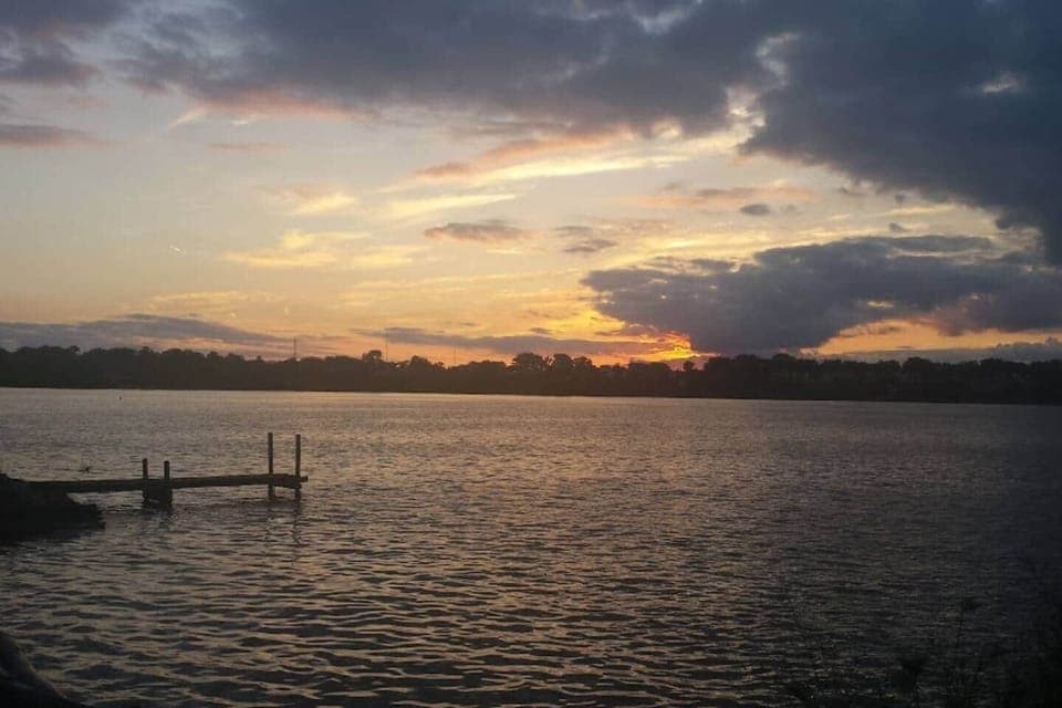 Maumee river down by the marina and the park