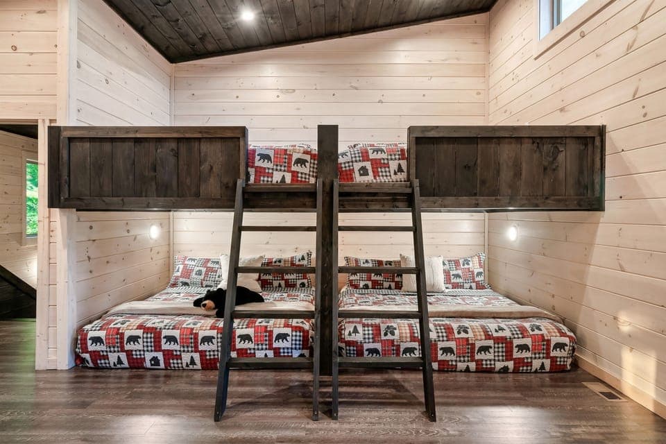 Four massive, comfortable king size beds make this space one of the most unique in the smokies!