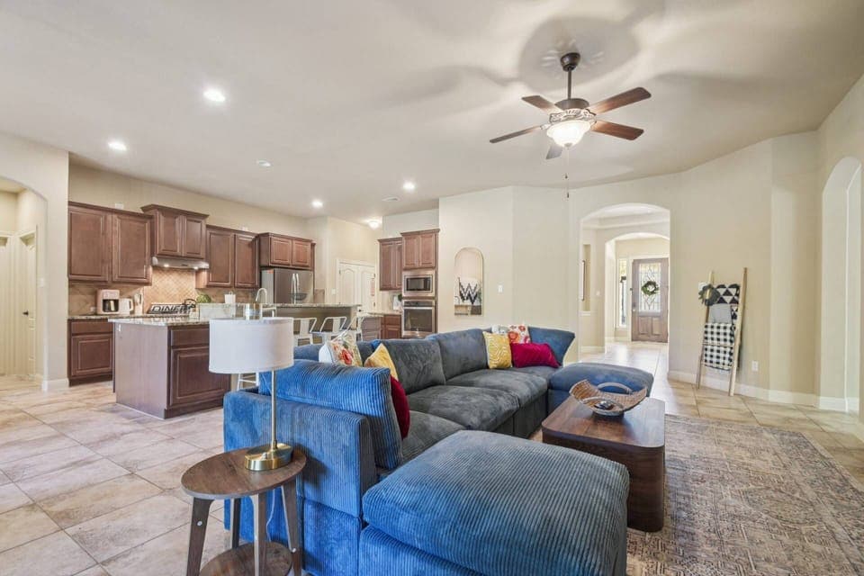 Open concept kitchen and living room