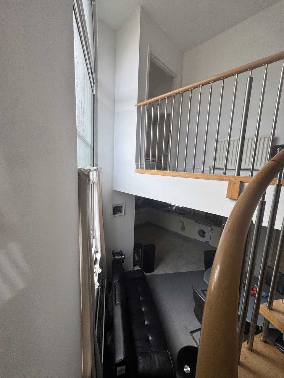 View from stairs to kitchen / dining room / ensuite