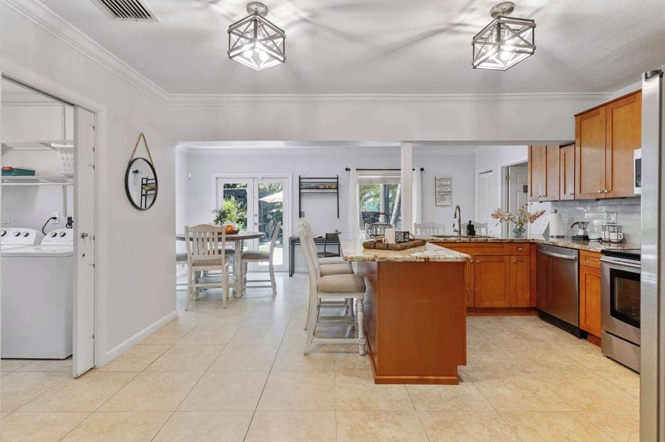 Kitchen and dining area