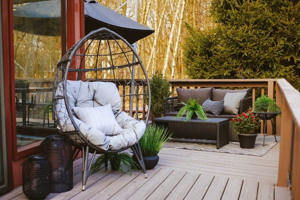 Delight in our expansive wraparound deck, offering multiple seating options and a generous oversized