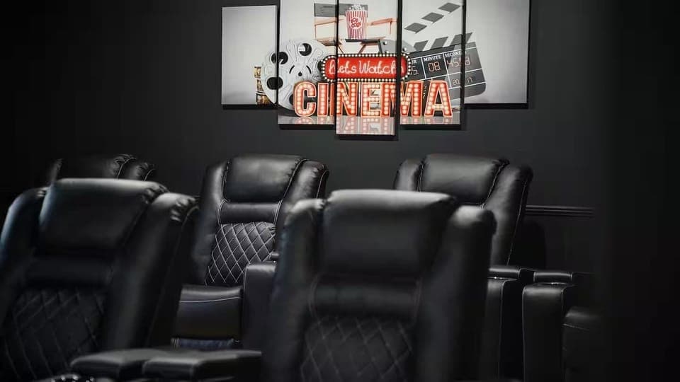 Recline, relax, and let the private cinema experience take over.