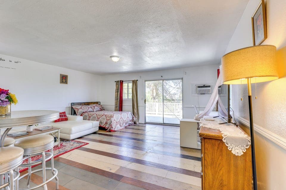 Lake Elsinore Vacation Rental | Studio | 1BA | Stairs Required | 450 Sq Ft