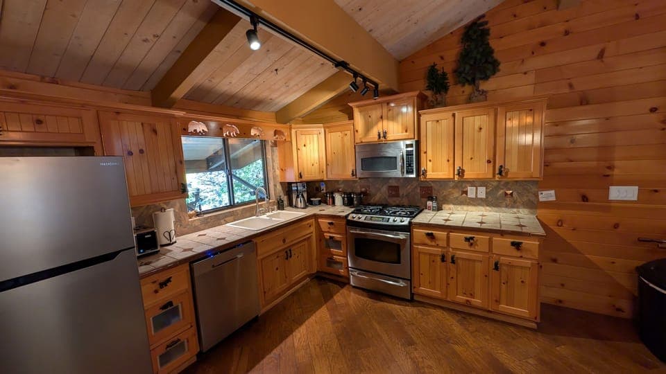 Our spacious kitchen is fully equipped and ready for you to cook delicious meals!