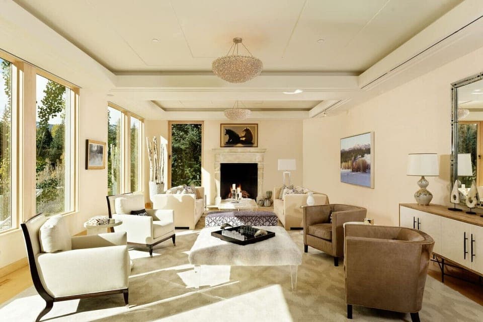 Living Room with Mountain Views