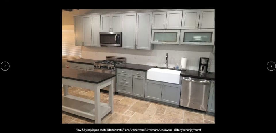 Chefs' Beautiful Kitchen, Fully Stocked for Your Enjoyment!