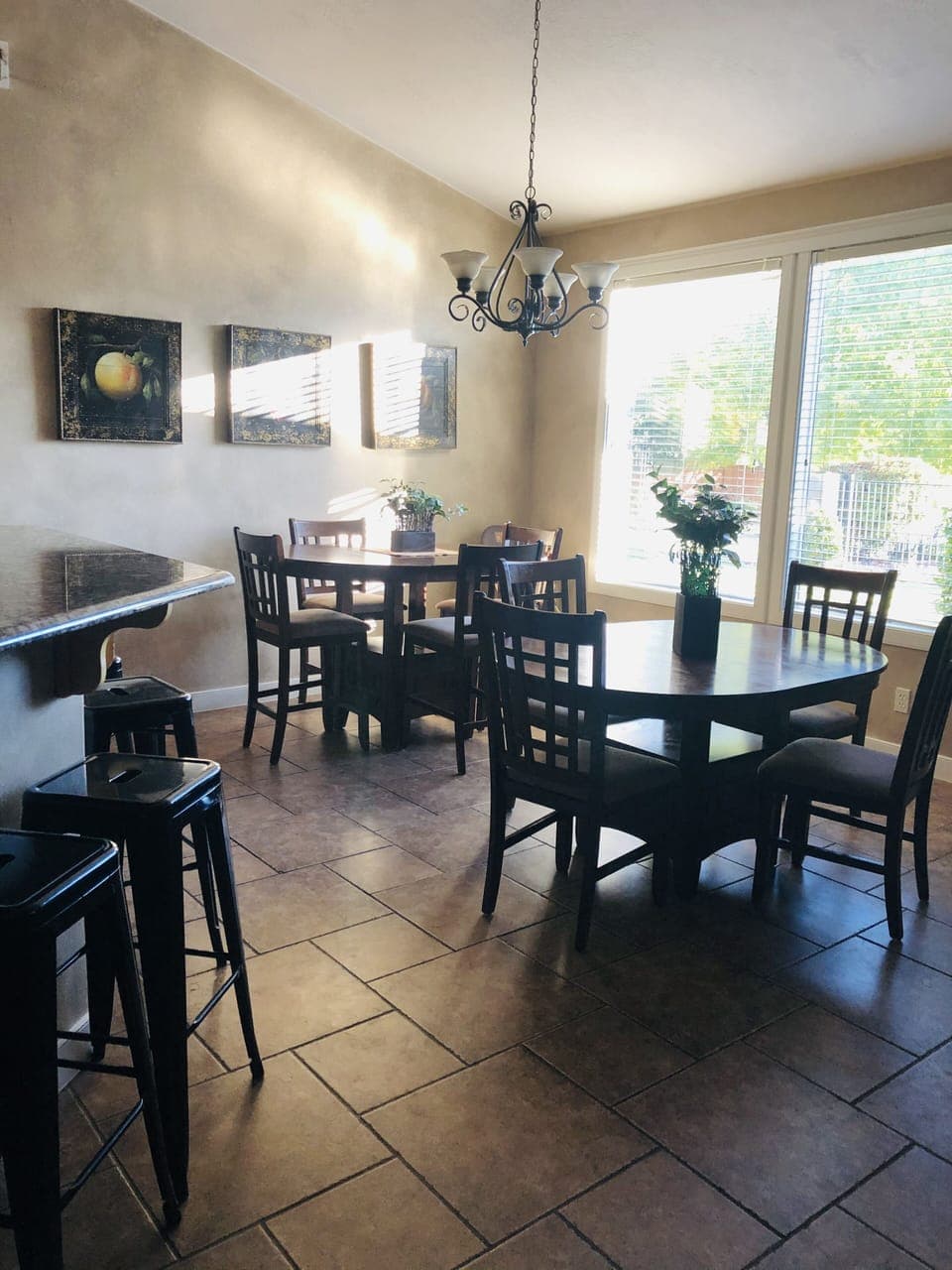 Kitchen with ample seating