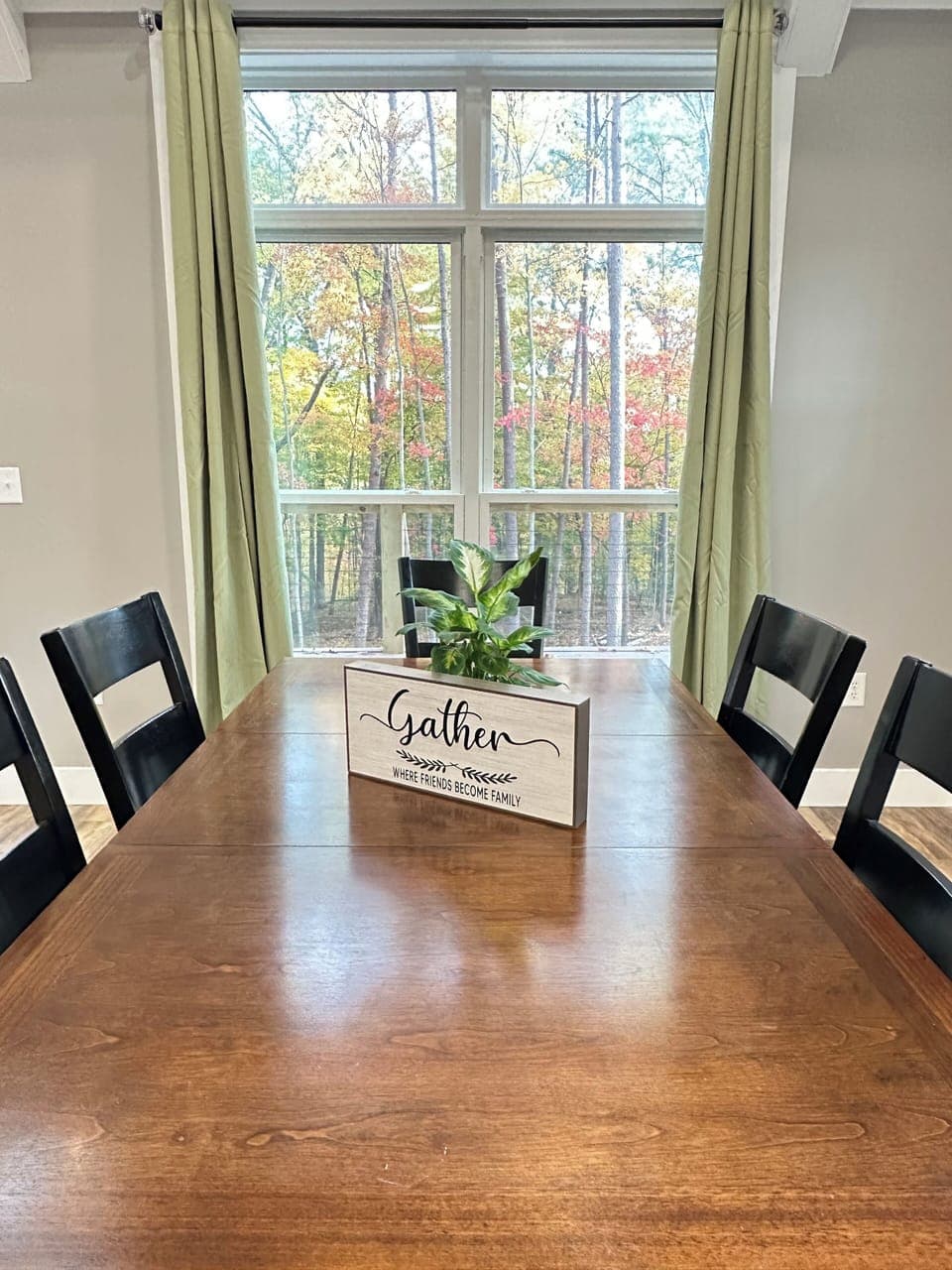Table and chairs for sitting