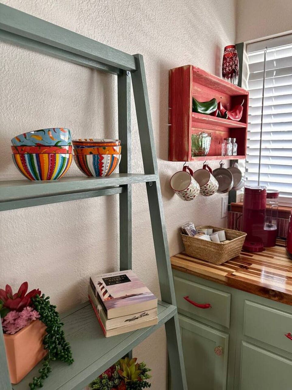 Shelf space for dishes and decor