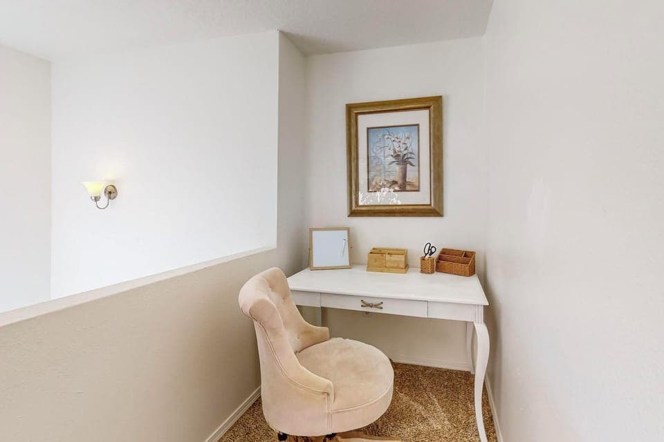 Workspace in upstairs loft area