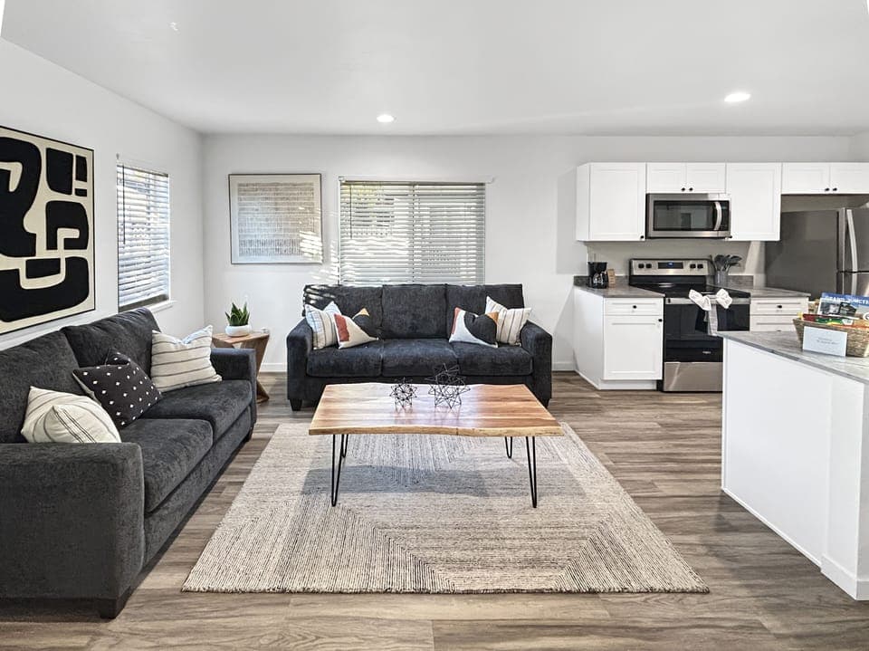 Relax in your stylish open-concept living space