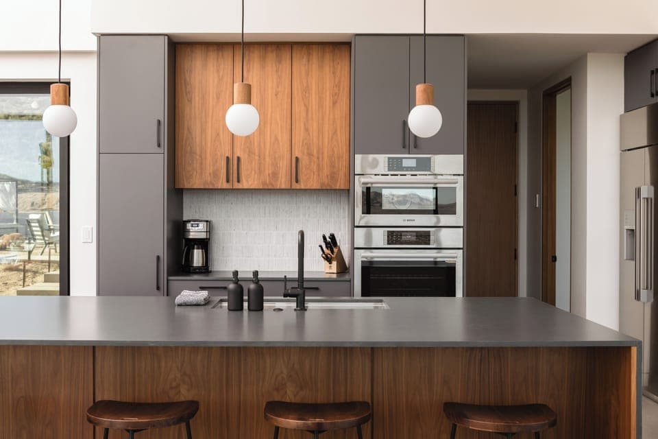 Kitchen includes drip coffee machine w/ grinder (beans included).