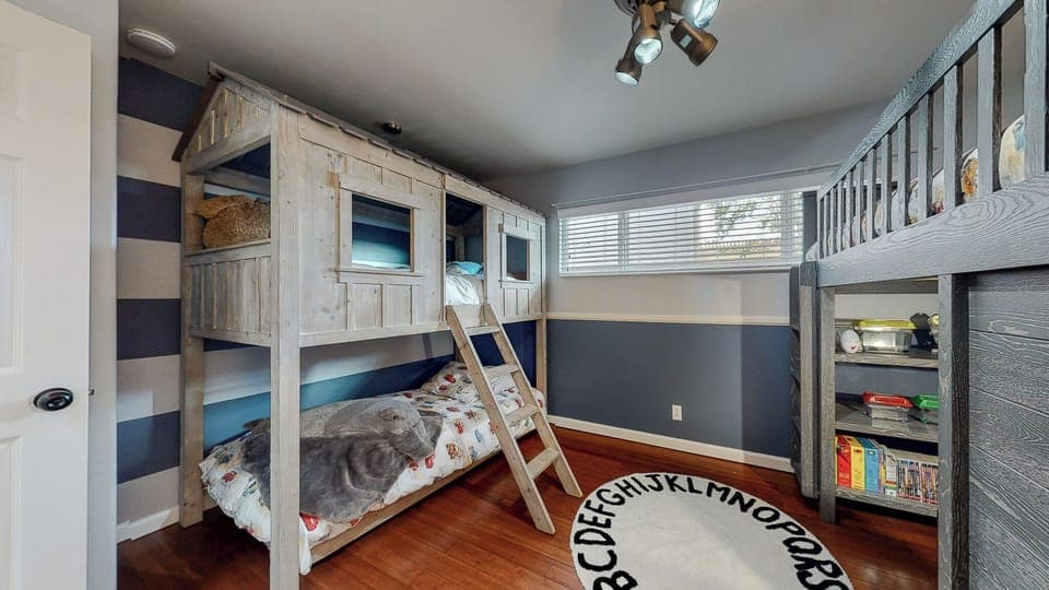 Children's bedroom designed for comfort and play.