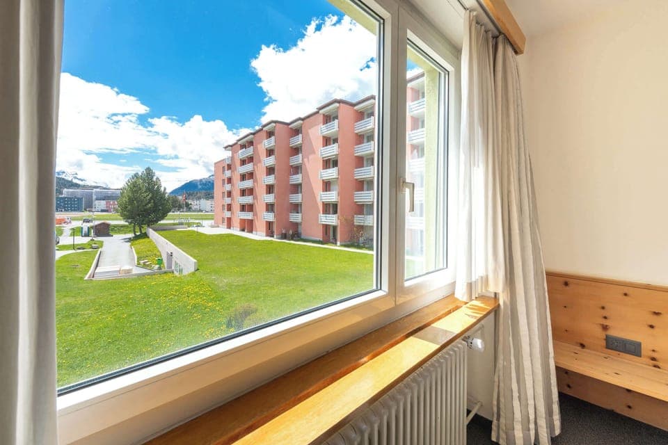 Bedroom with mountain view