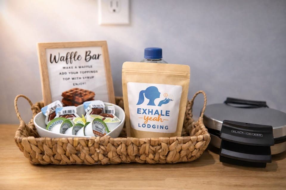 Waffle bar ready. You can even win a prize in our #WaffleOff! 🧇 Book now and see how