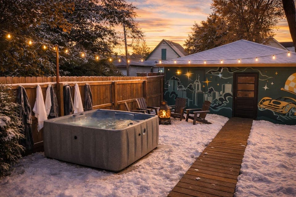Outdoor spa tub