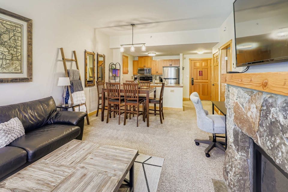 View from patio door back towards kitchen