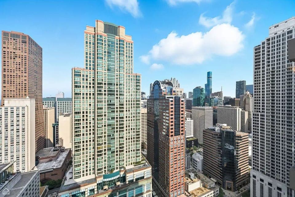 View from the living room and primary bedroom