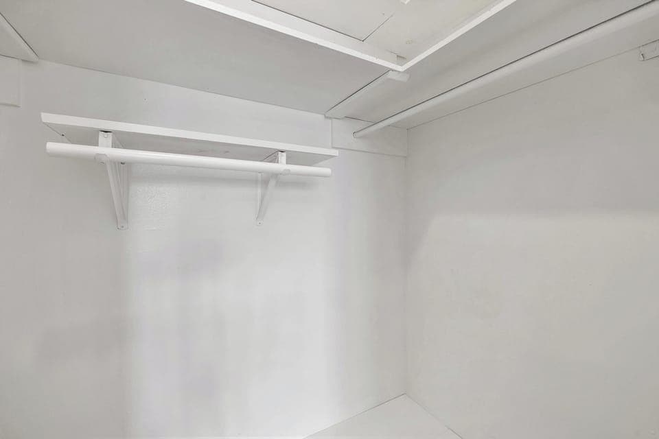 large walk in closets with extra blankets and sheets (not featured)