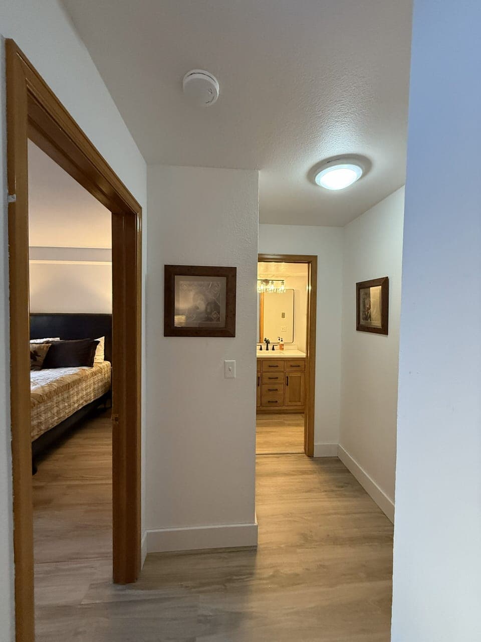 Back Hallway to Bedroom, Bathroom and Laundry