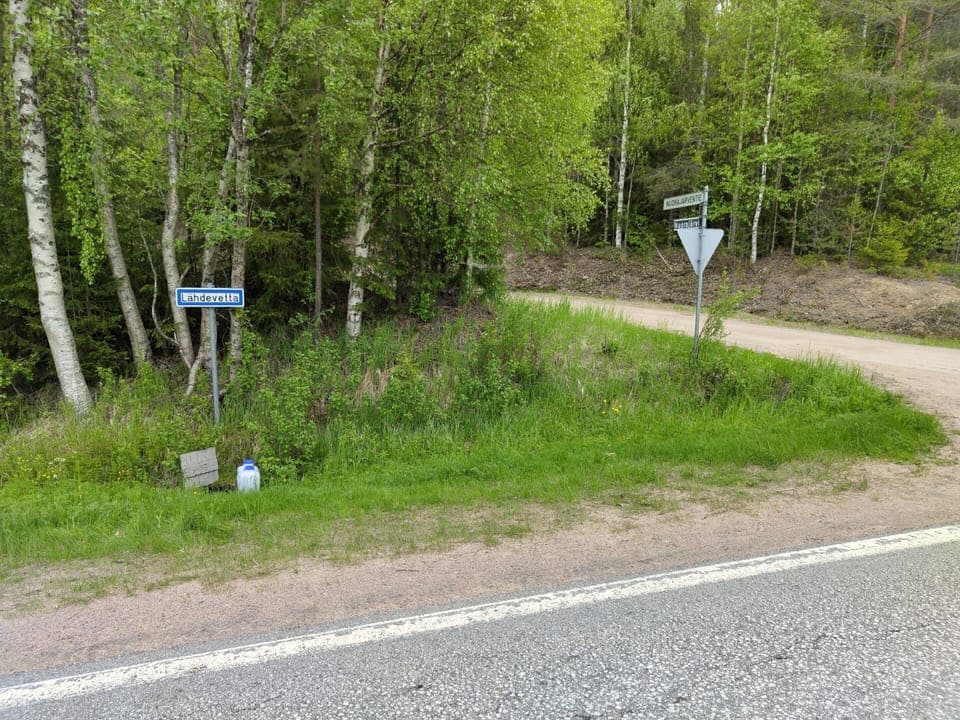 Public freshwater fountain is located 1km away