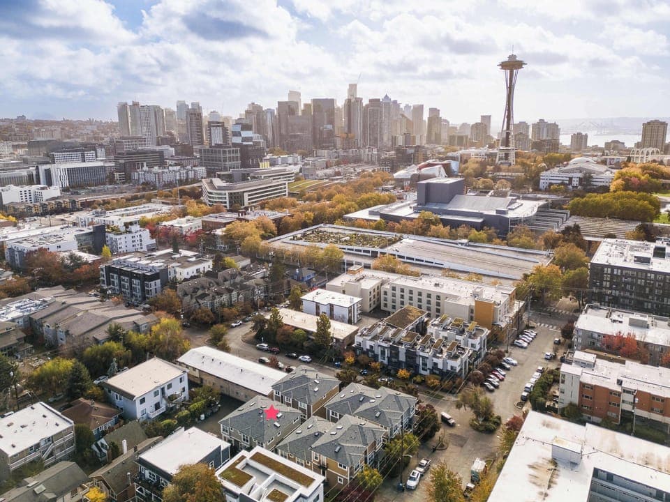 It's within couple mins by car to Space Needle