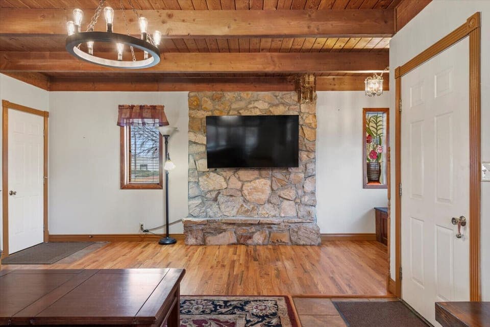 Enjoy the new 65` smart TV while viewing your favorite Netflix series.