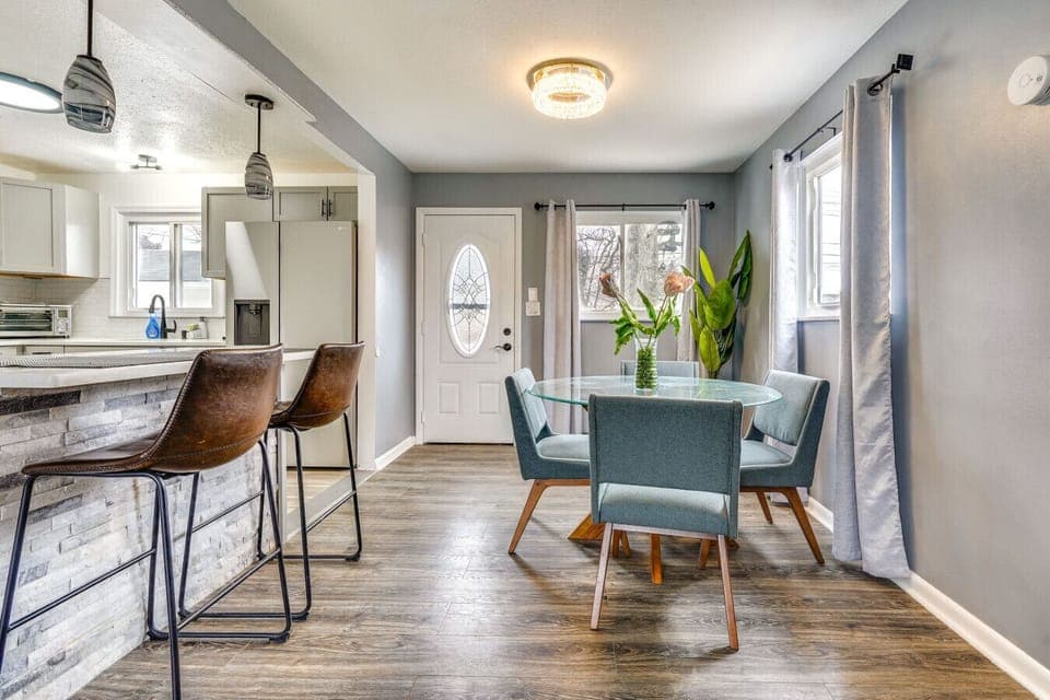 Dining Area | Open Concept with Modern Flow to Kitchen and Living Room