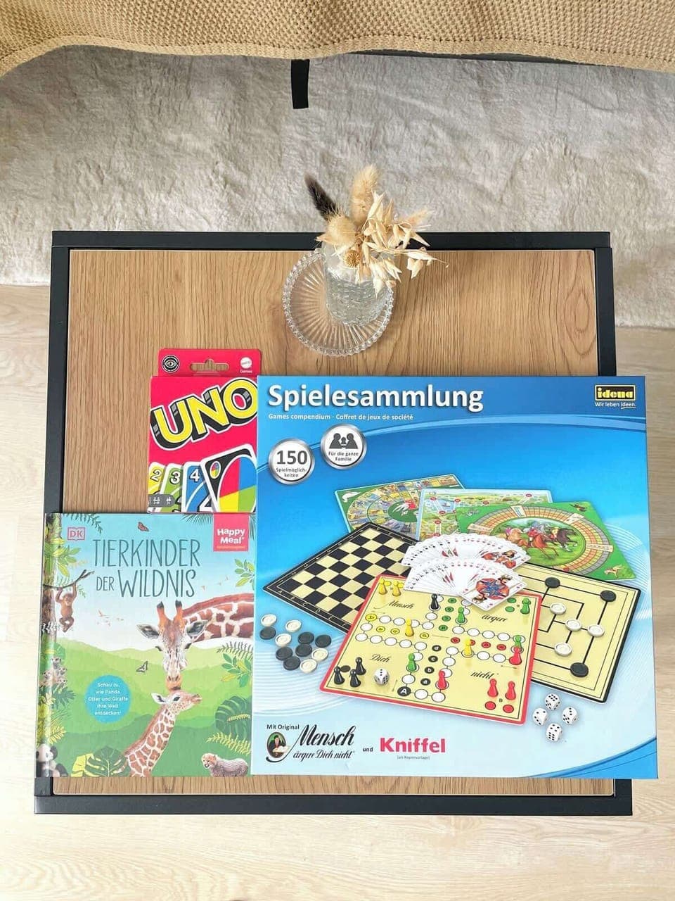 Für lustige unterhaltsame Abende stehen Brettspiele wie z.B. Schach, Mensch ärgere dich nicht und Uno verfügbar.