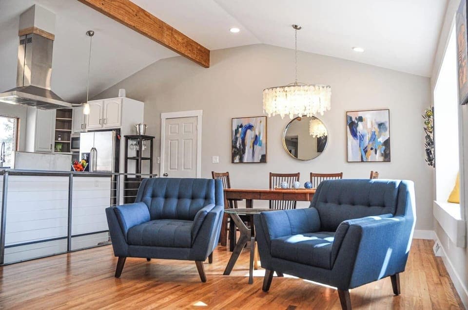 Chairs in upstairs living room