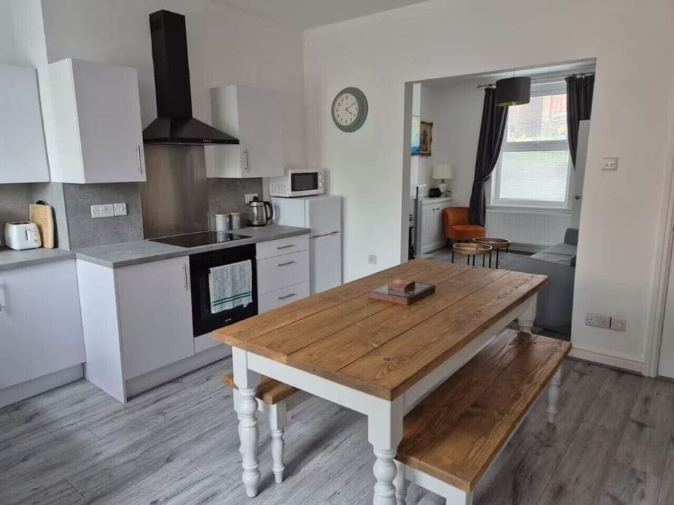 Modern kitchen with integrated appliances