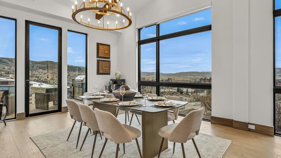 Dining Area, Upper Level - With views.