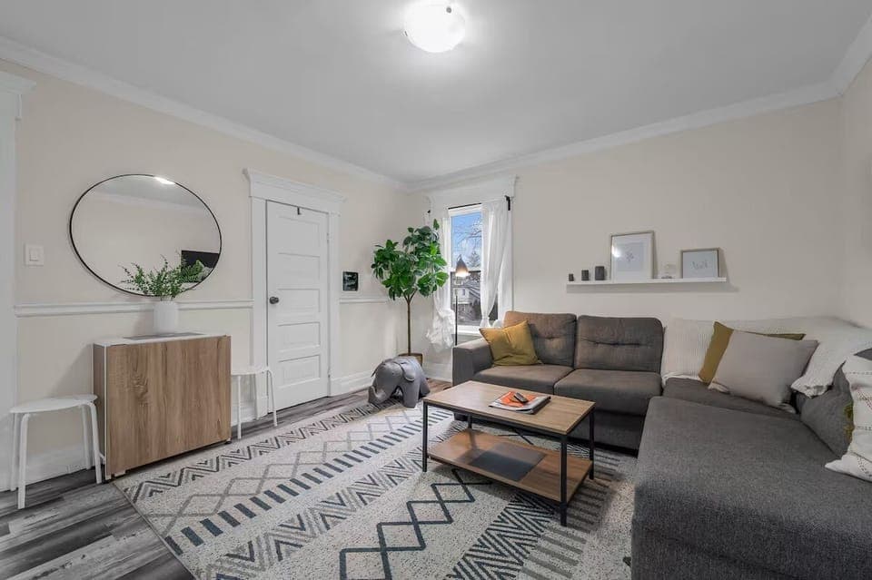 Living room with sofa bed 