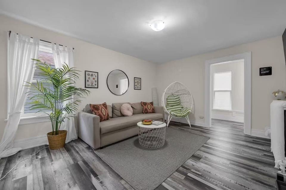 Living room with sofa bed 