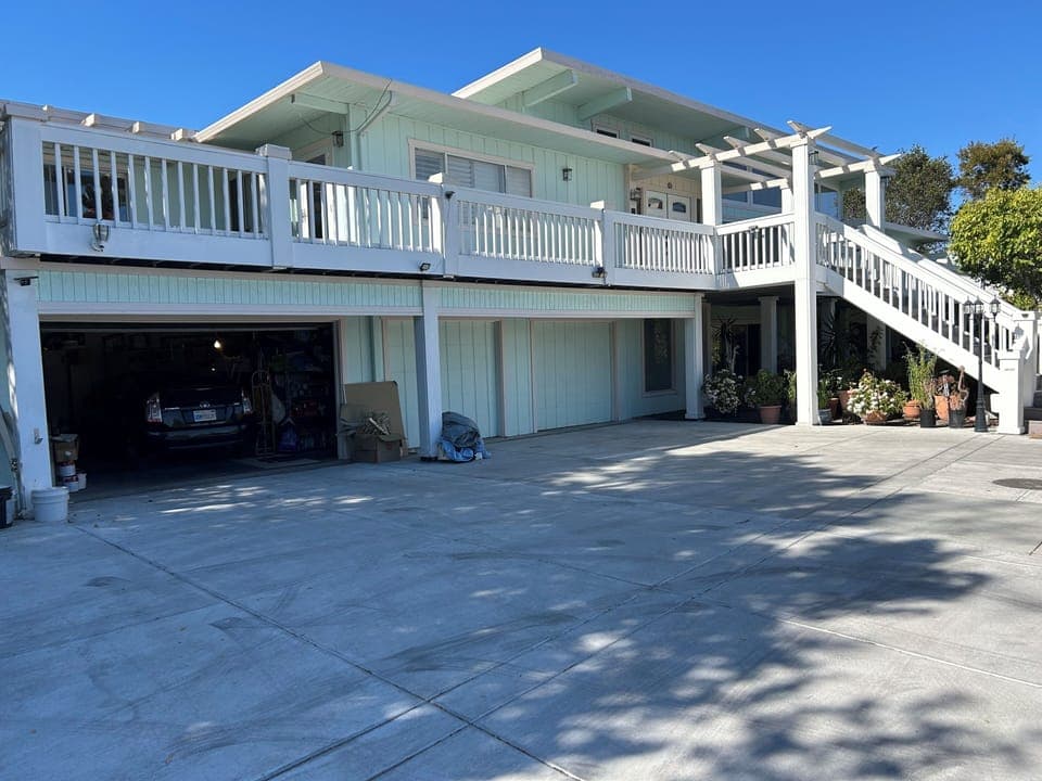 House front View from Parking lot.   Upper & lower level entrance