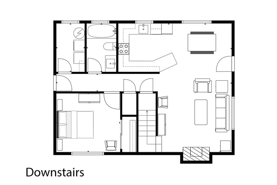 Downstairs floor plan