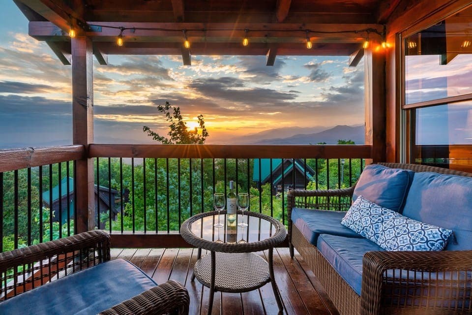 Covered deck seating for all weather