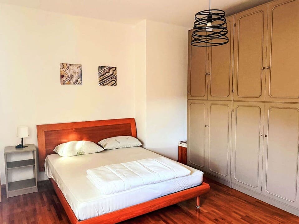 Furniture, Bed, Flooring, Floor, Interior Design, Bedroom, Wood, Room, Bedding, Bed Sheet