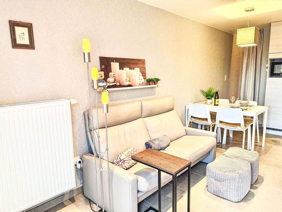 Furniture, Interior Design, Flooring, Floor, Couch, Wood, Room, Living Room, Lighting, Apartment