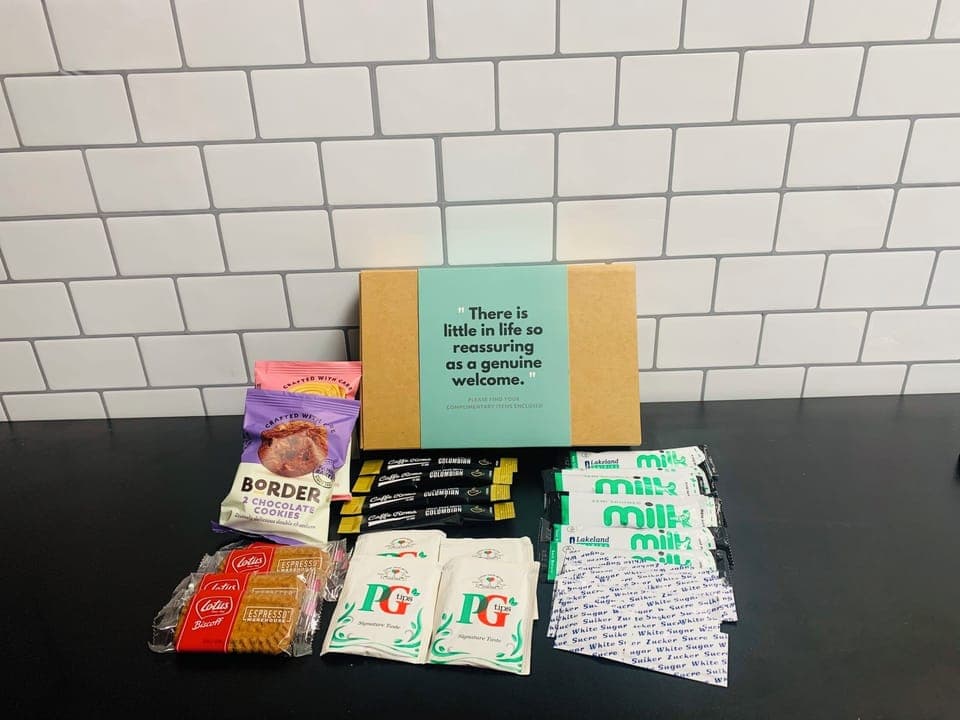 Upon arrival enjoy relaxing  welcome refreshments before you need to onpack.