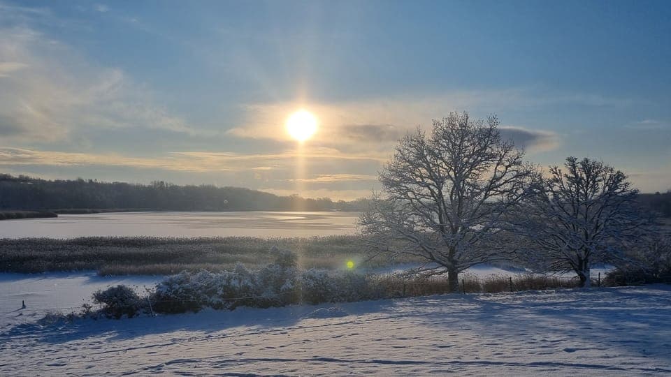 Winter im Naturschutzgebiet Prästamarken mit herrlichen Wanderwegen.