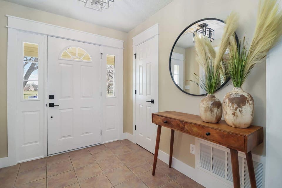 Front door and decor